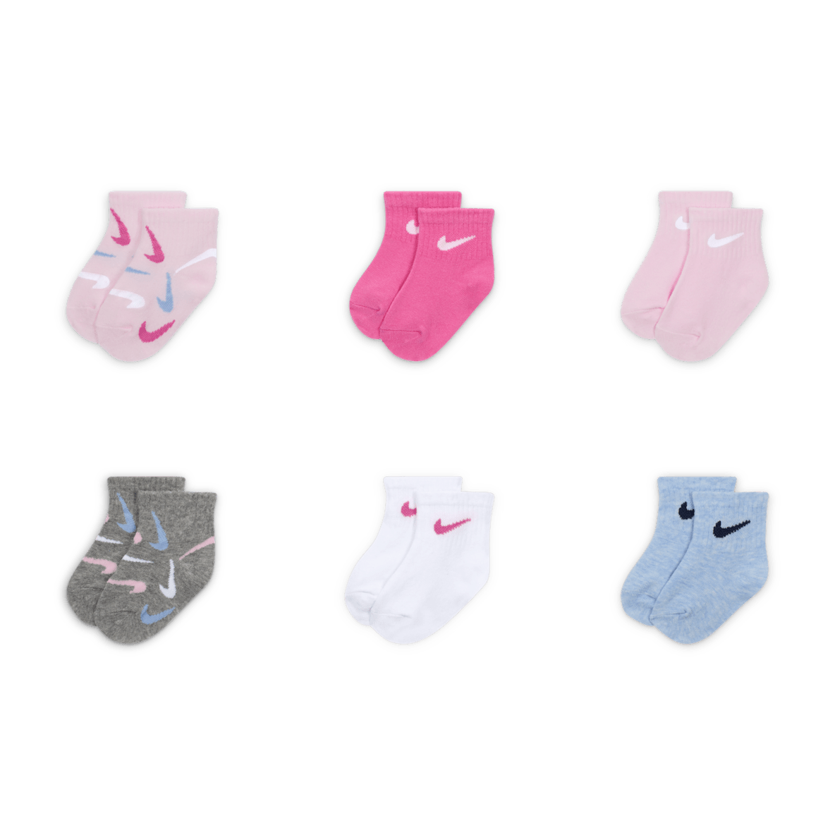 Nike Nike Baby Swooshfetti Ankle Socks (6 Pairs)