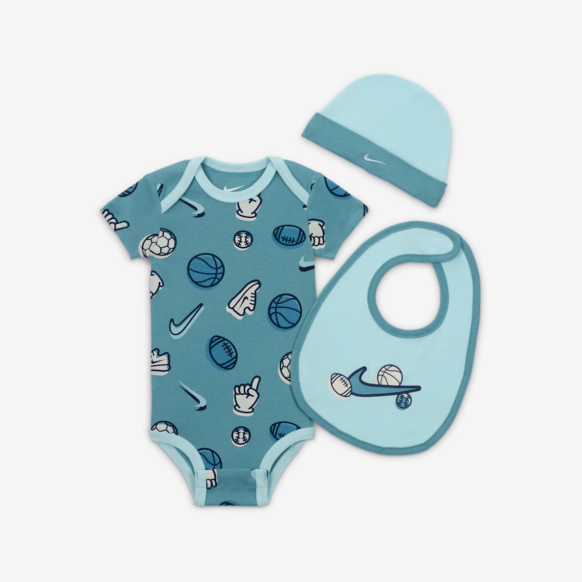 Nike Everyone From Day One Baby (0-9M) 3-Piece Bodysuit Set