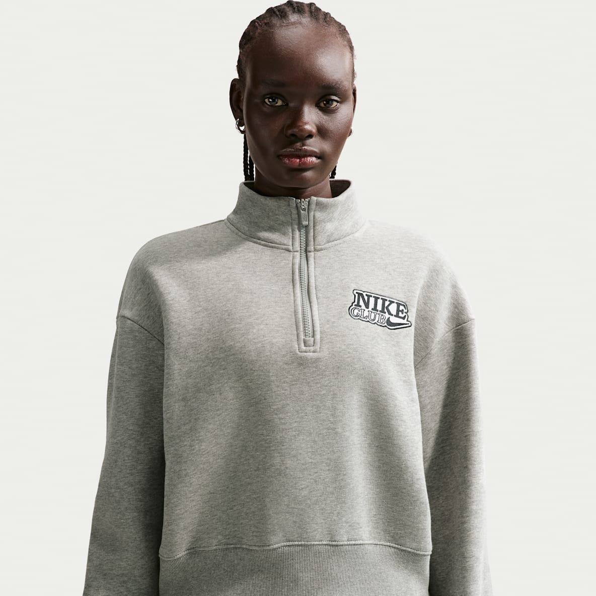 Nike Sportswear Oversized fleeceoverdel med 1/4 lynlås til kvinder