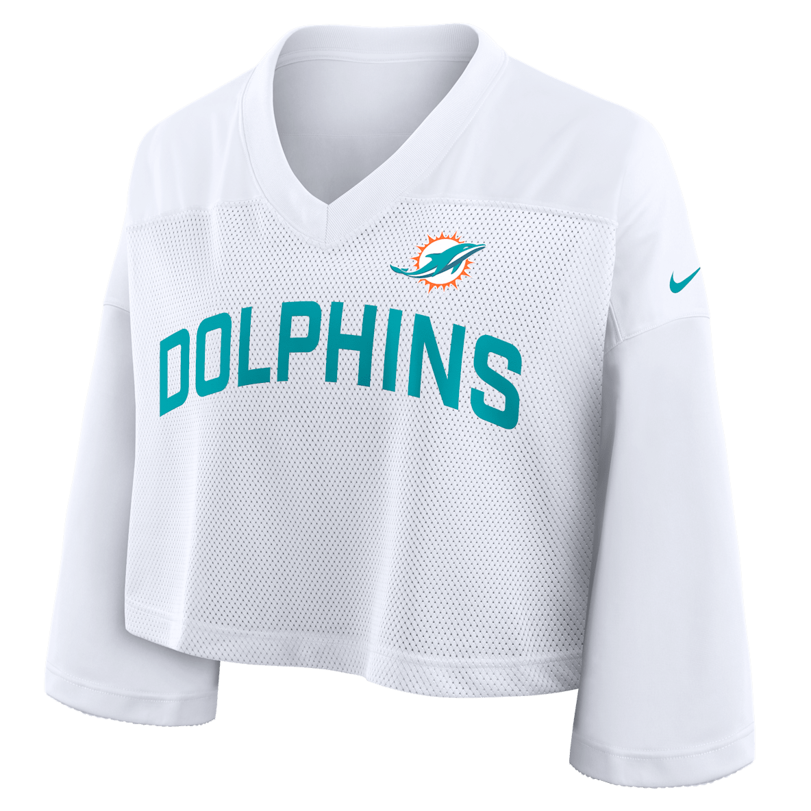 Miami Dolphins Wide Receiver Jersey Fashion Miami Dolphins Wide Receiver Jersey Fashion Women's Nike Dri-FIT NFL Cropped Top