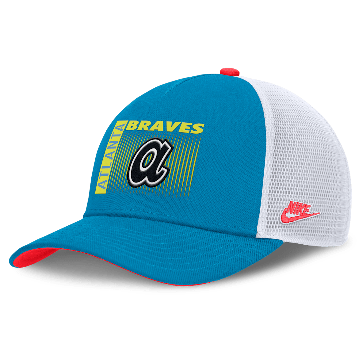 Atlanta Braves Neon 90s Rise Atlanta Braves Neon 90s Rise Men's Nike Dri-FIT MLB Trucker Adjustable Hat
