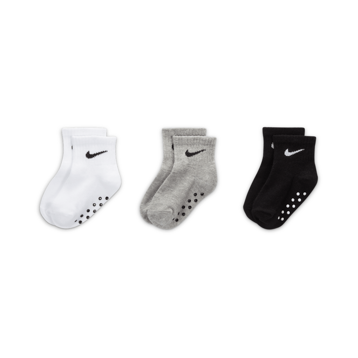 Nike Nike Toddler Swoosh Ankle Gripper Socks (3-Pairs)