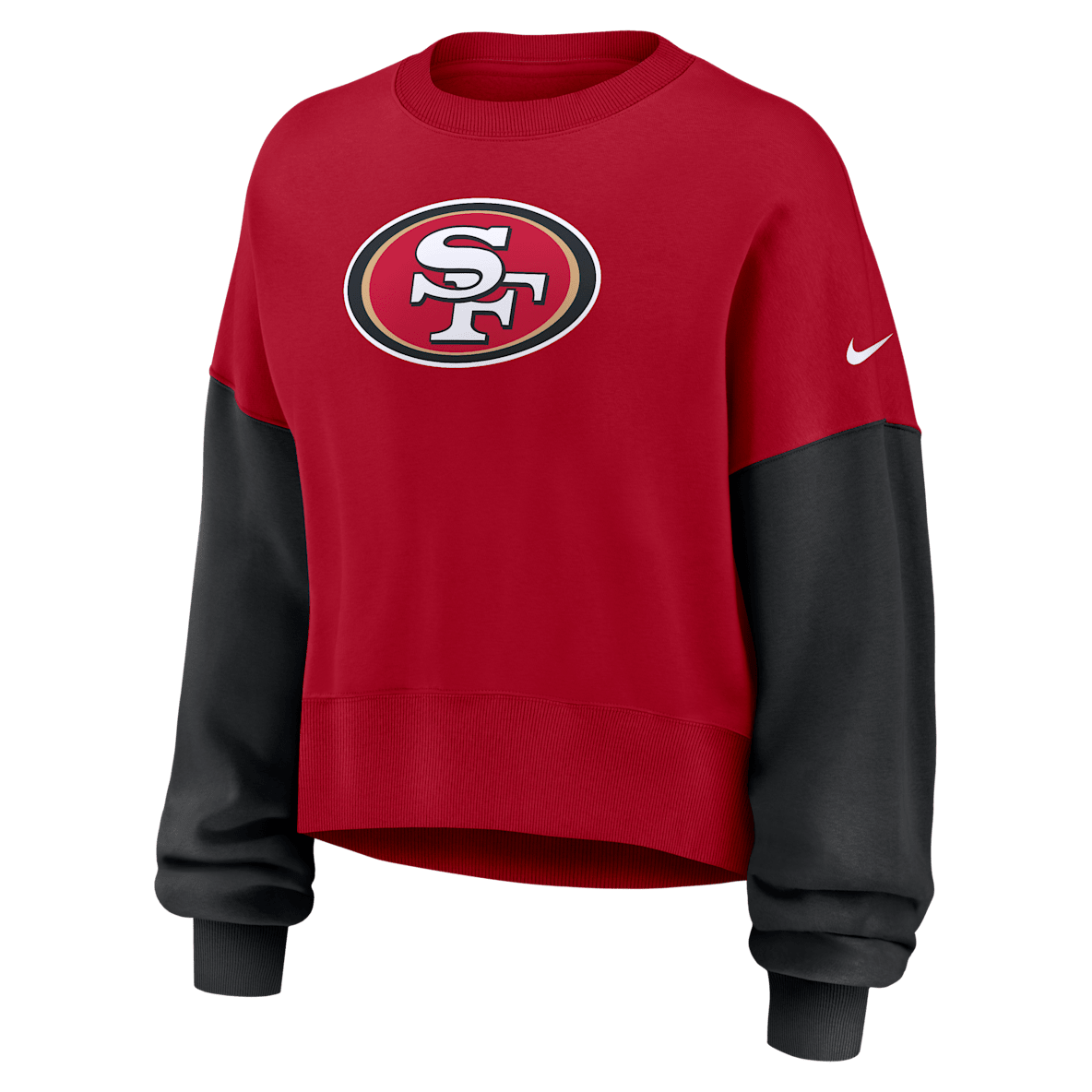 San Francisco 49ers San Francisco 49ers Sudadera de cuello redondo sin cierre Nike de la NFL para mujer