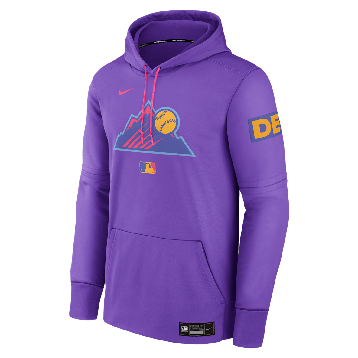 Colorado Rockies Authentic Collection City Connect Colorado Rockies Authentic Collection City Connect Men's Nike Therma MLB Pullover Hoodie