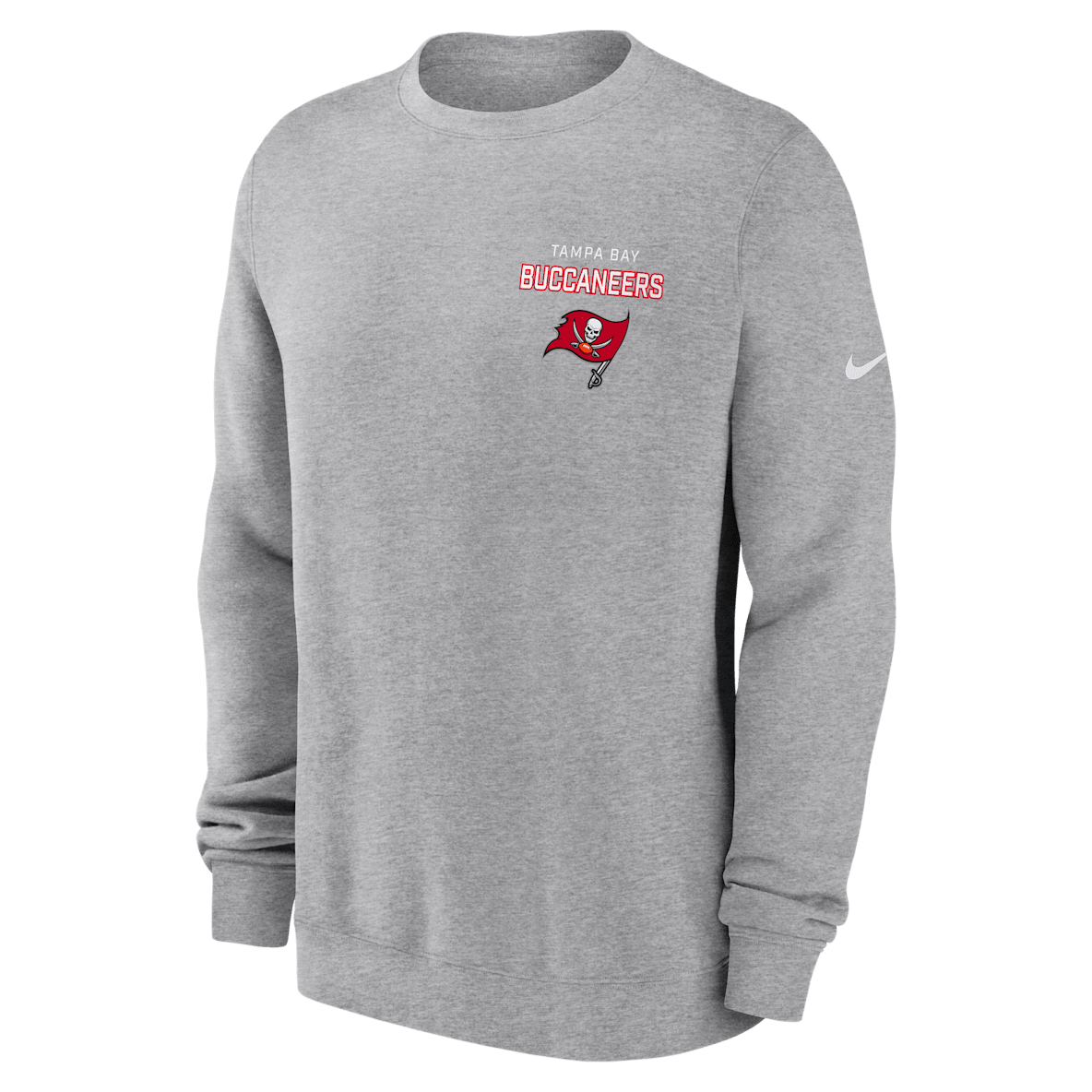 Tampa Bay Buccaneers Draw Block Club Tampa Bay Buccaneers Draw Block Club Sudadera de cuello redondo sin cierre Nike de la NFL para hombre
