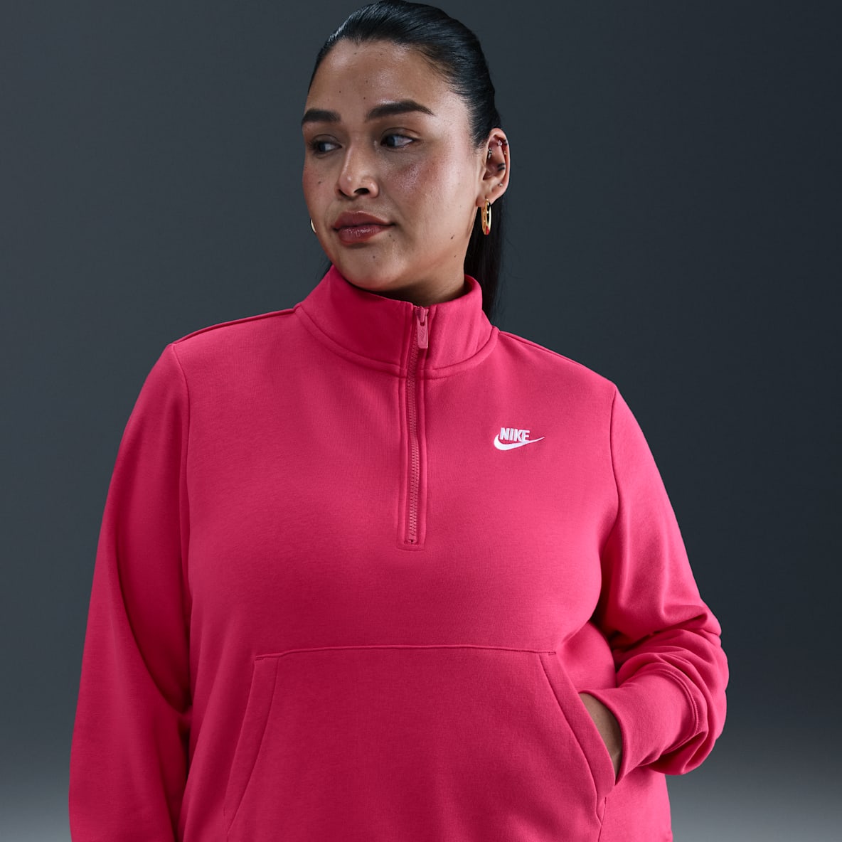 Nike Sportswear Club Fleece Nike Sportswear Club Fleece Women's 1/2-Zip Sweatshirt (Plus Size)