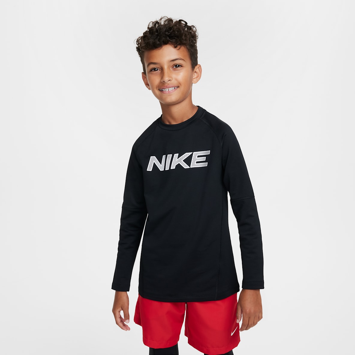 Nike Pro Warm Nike Pro Warm Older Kids' (Boys') Dri-FIT Long-Sleeve Training Top