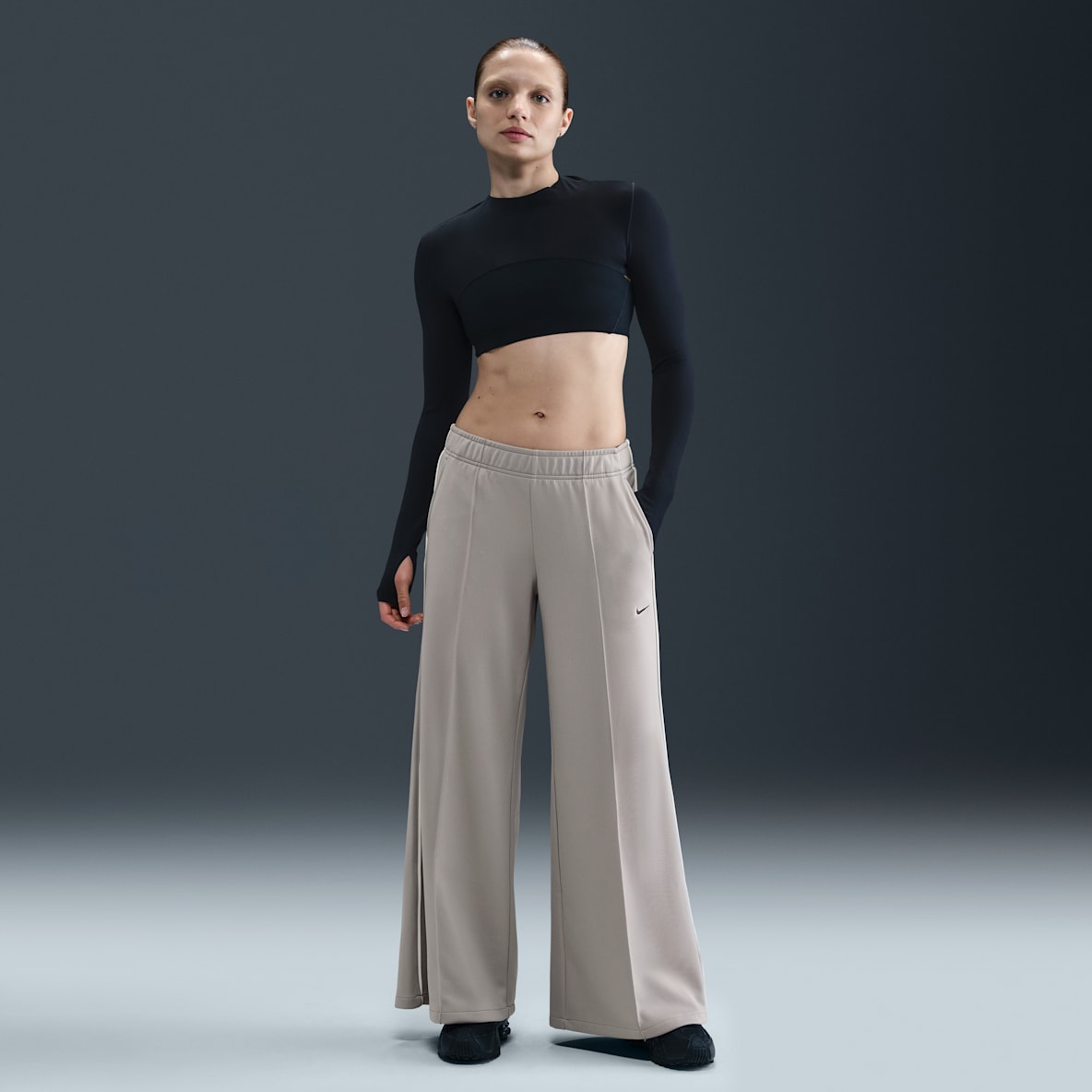 Nike Sportswear Nike Sportswear Women's Mid-Rise Wide-Leg Tracksuit Bottoms