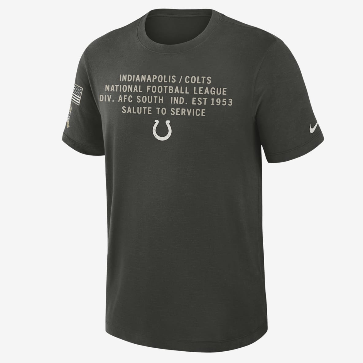 Indianapolis Colts Salute to Service Slub Men's Nike Dri-FIT NFL T-Shirt