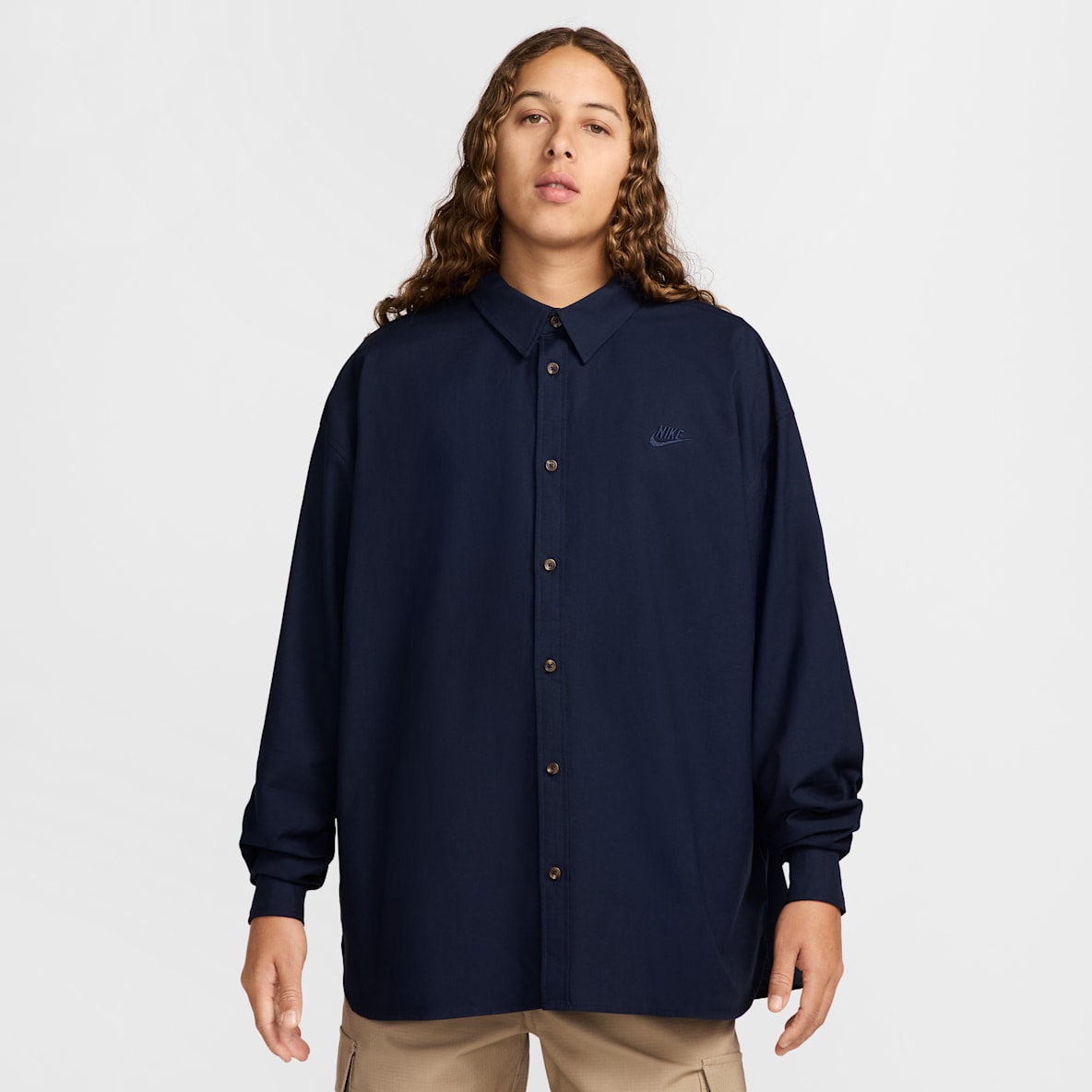 Nike Club Nike Club Men's Oversized Long-Sleeved Oxford Shirt