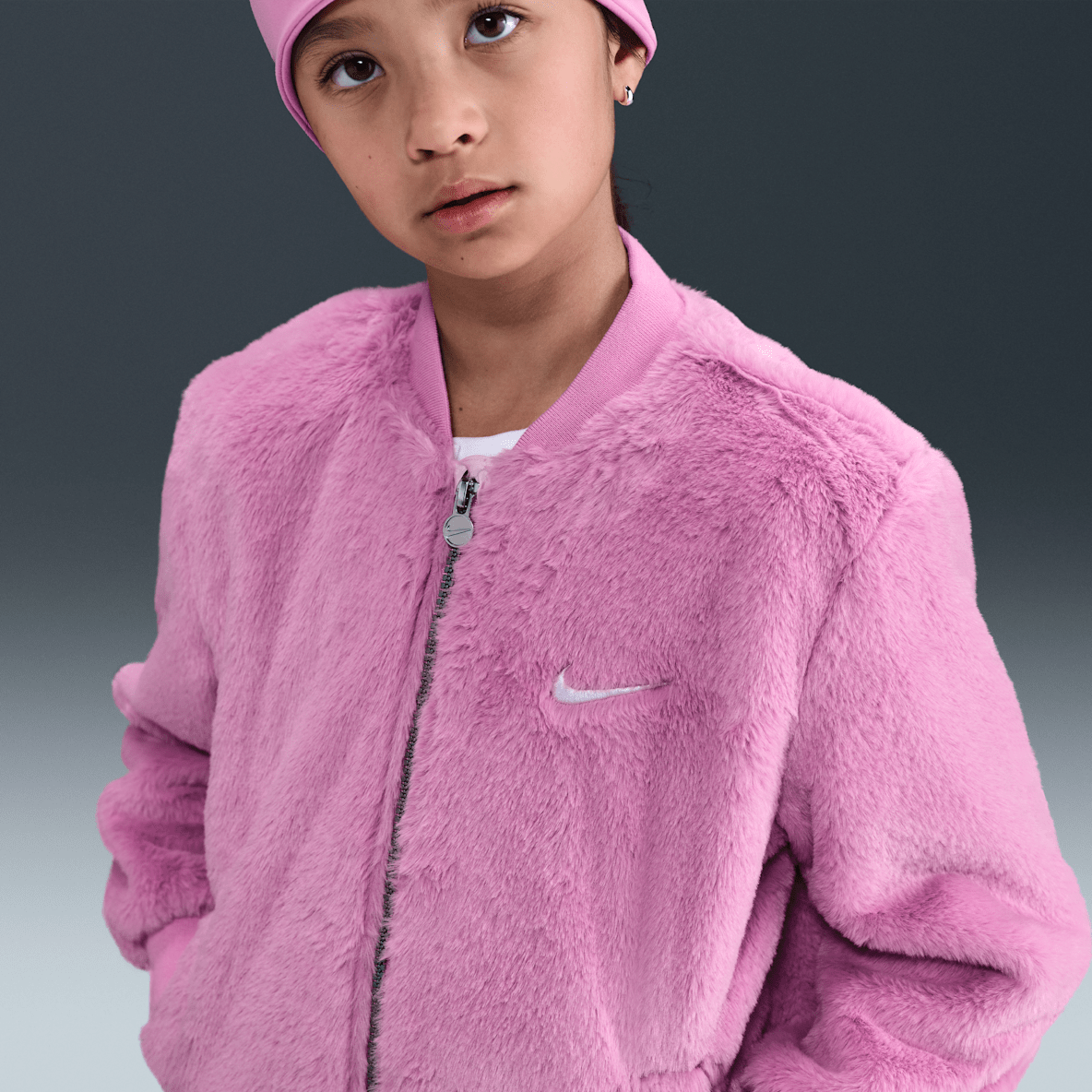Nike Nike Little Kids' Faux Fur Bomber Jacket