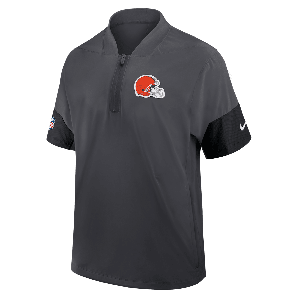 Cleveland Browns Sideline Coach Cleveland Browns Sideline Coach Men's Nike NFL 1/2-Zip Short-Sleeve Jacket