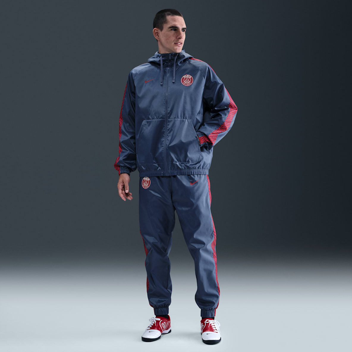 Paris Saint-Germain Nike geweven voetbaltrainingspak met capuchon voor heren