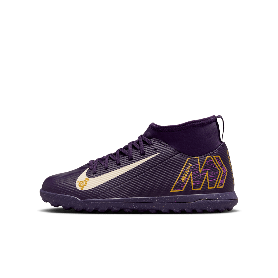 Nike Jr. Mercurial Superfly 10 Club "Kylian Mbappé" Nike Jr. Mercurial Superfly 10 Club "Kylian Mbappé" Big Kids' TF High-Top Soccer Shoes