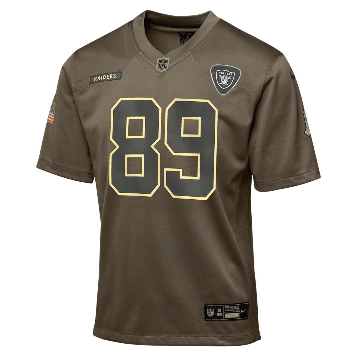 Brock Bowers Las Vegas Raiders Salute to Service Brock Bowers Las Vegas Raiders Salute to Service Big Kids’ Nike NFL Game Jersey
