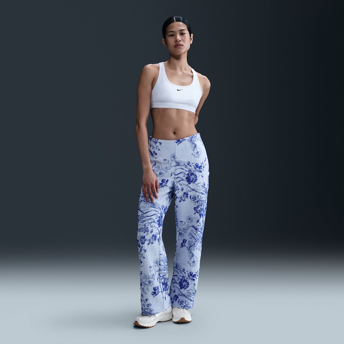 Nike Sportswear Collection Nike Sportswear Collection Γυναικείο ζακάρ παντελόνι φόρμας μεσαίου καβάλου