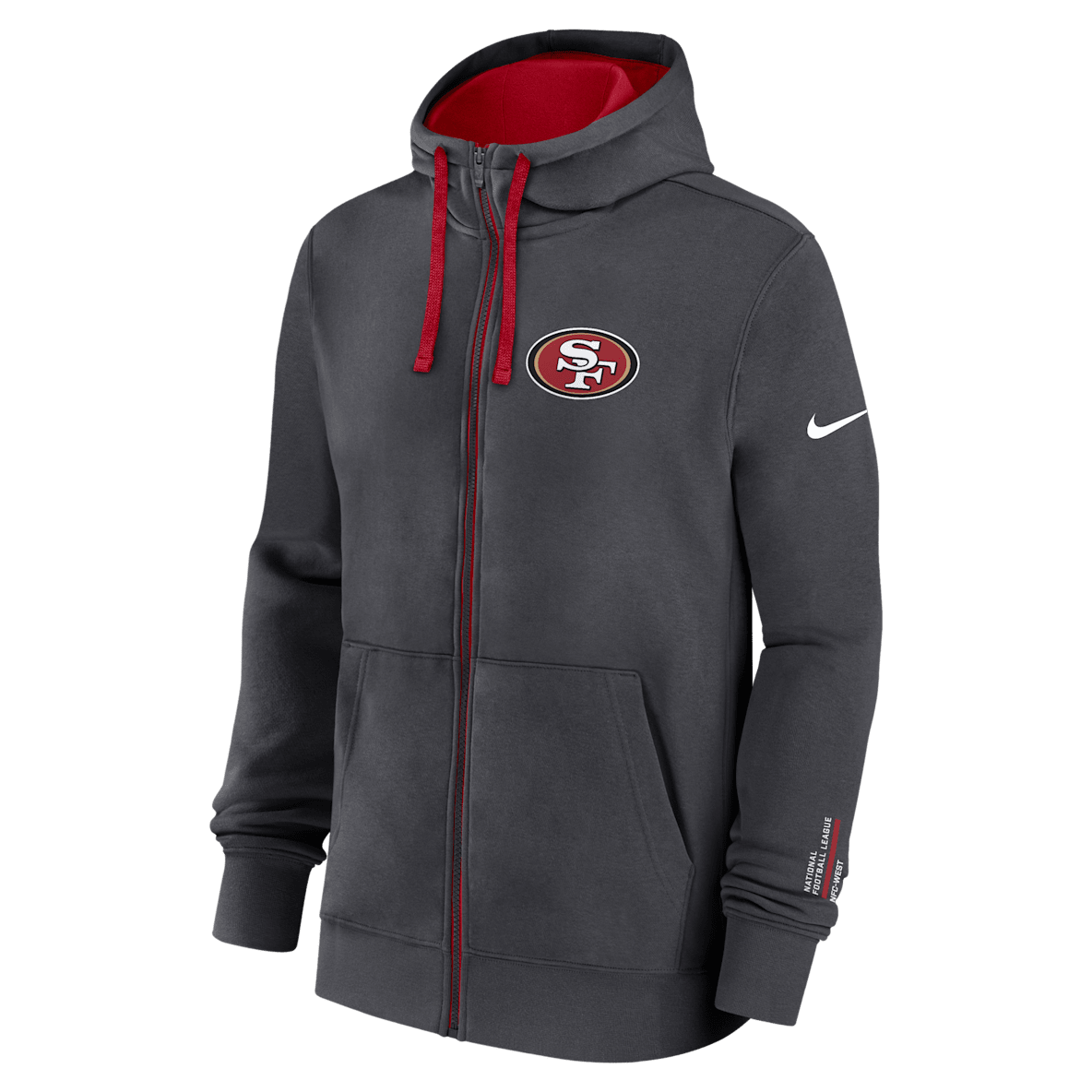 San Francisco 49ers Playbook Page Club San Francisco 49ers Playbook Page Club Men's Nike NFL Full-Zip Hoodie