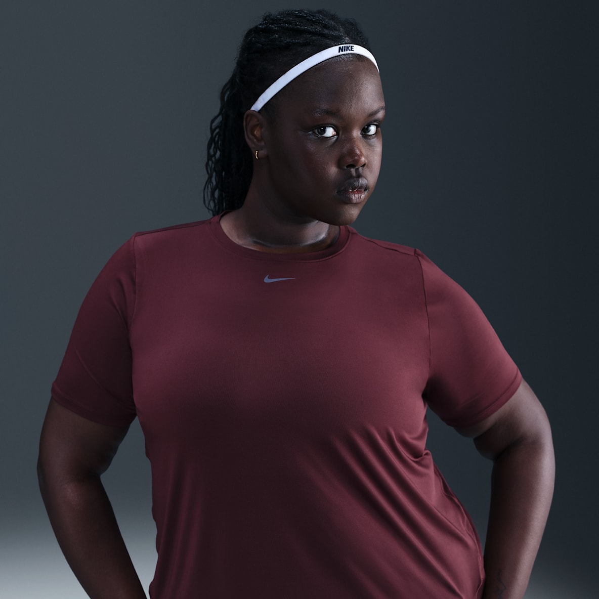 Nike One Classic Nike One Classic Haut à manches courtes Dri-FIT pour femme (grande taille)