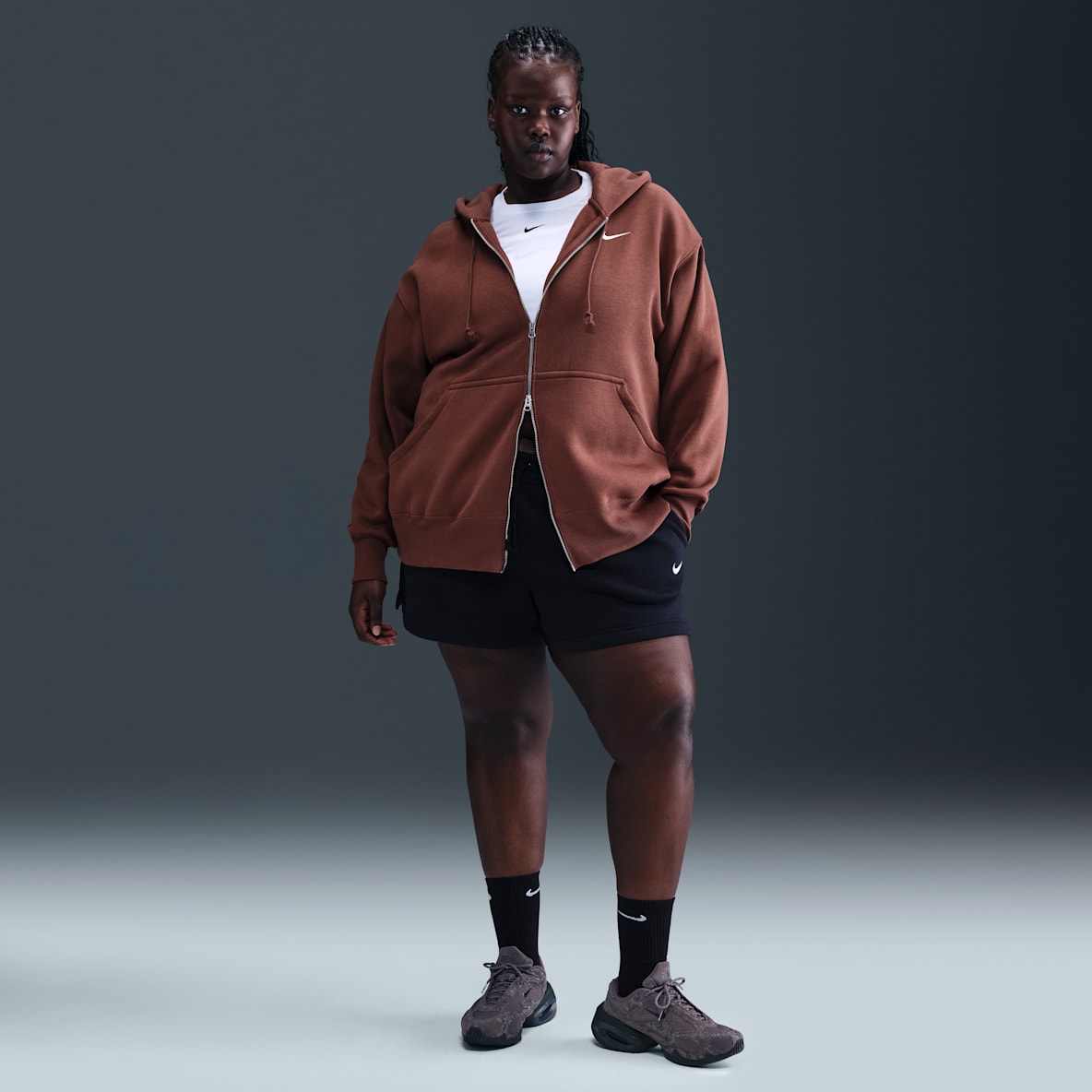 Nike Sportswear Phoenix Fleece Nike Sportswear Phoenix Fleece Women's Mid-Rise 4" Shorts (Plus Size)