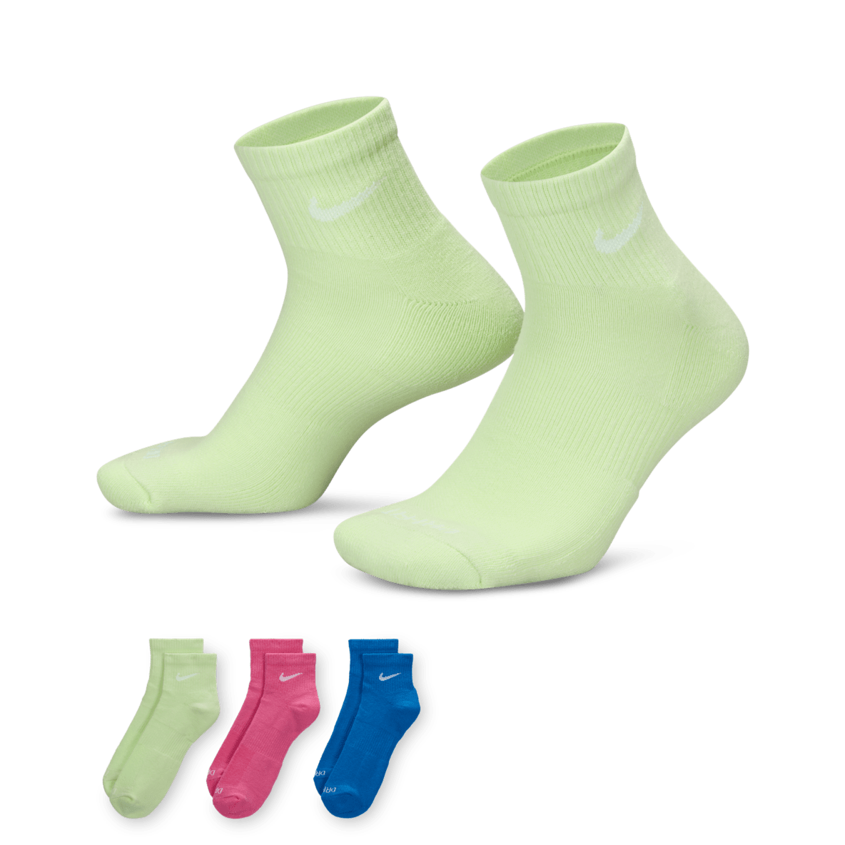 Nike Everyday Plus Cushioned Calcetines al tobillo de entrenamiento (3 pares)