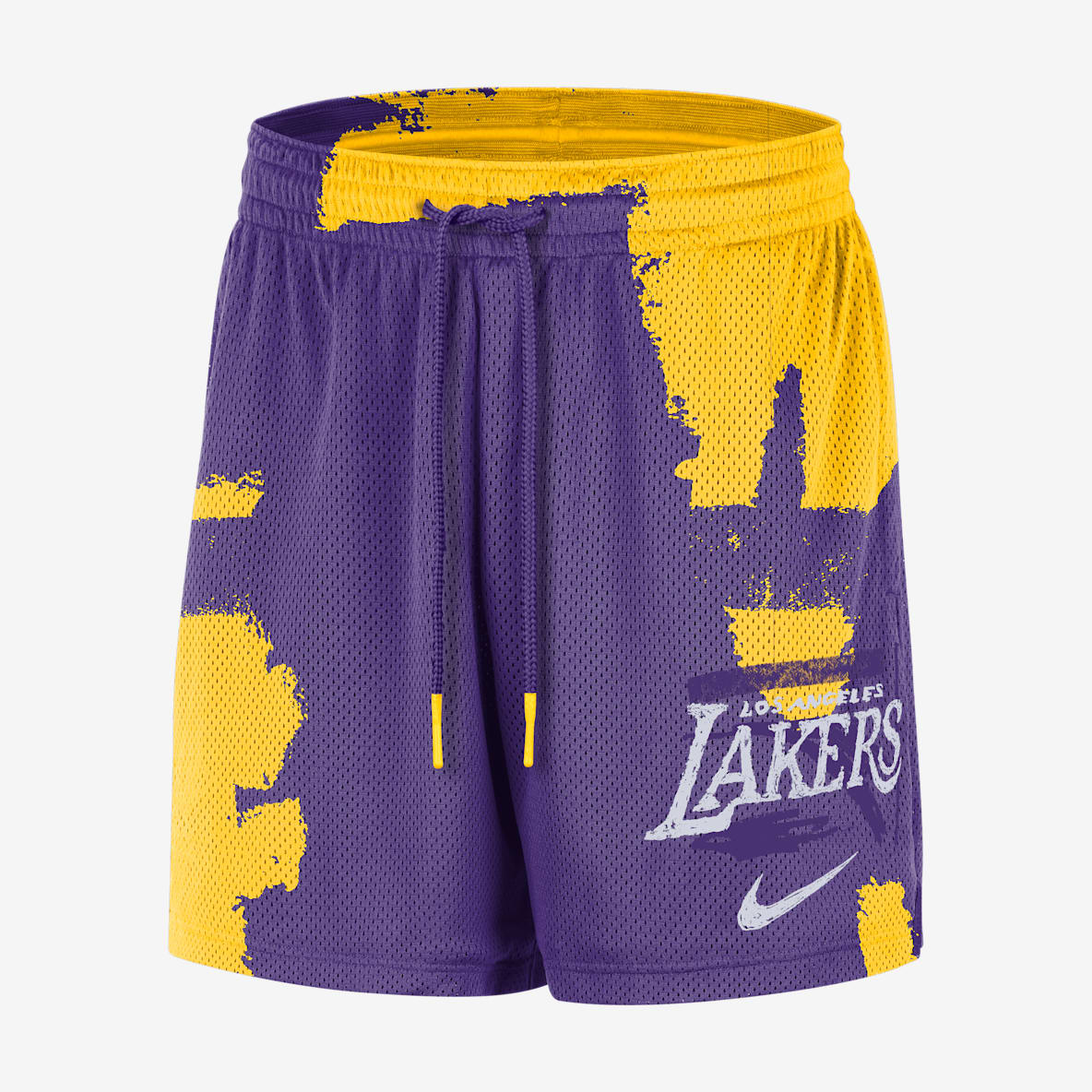 Los Angeles Lakers Courtside Los Angeles Lakers Courtside Calções de treino em malha Jordan Dri-FIT NBA para homem