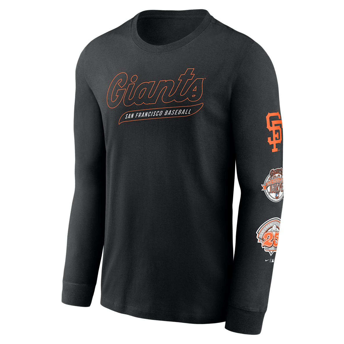 San Francisco Giants Cooperstown Knockout Playera de manga larga Nike de la MLB para hombre