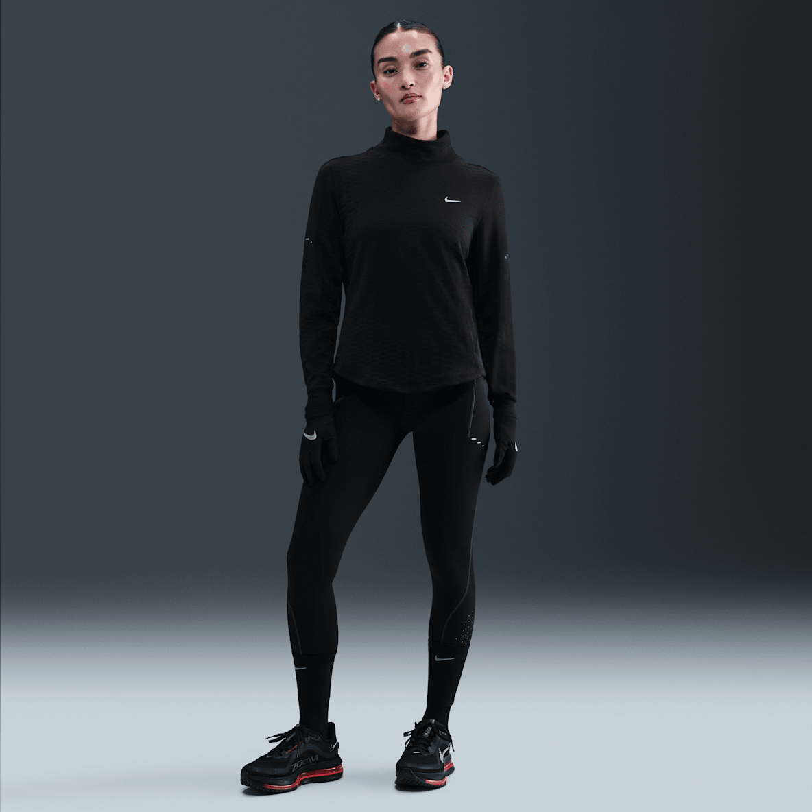 ナイキ スウィフト ウィメンズ ハイウエスト アンクル (9分丈) ランニングレギンス リフレクティブ (再帰反射) デザインのアクセント付き