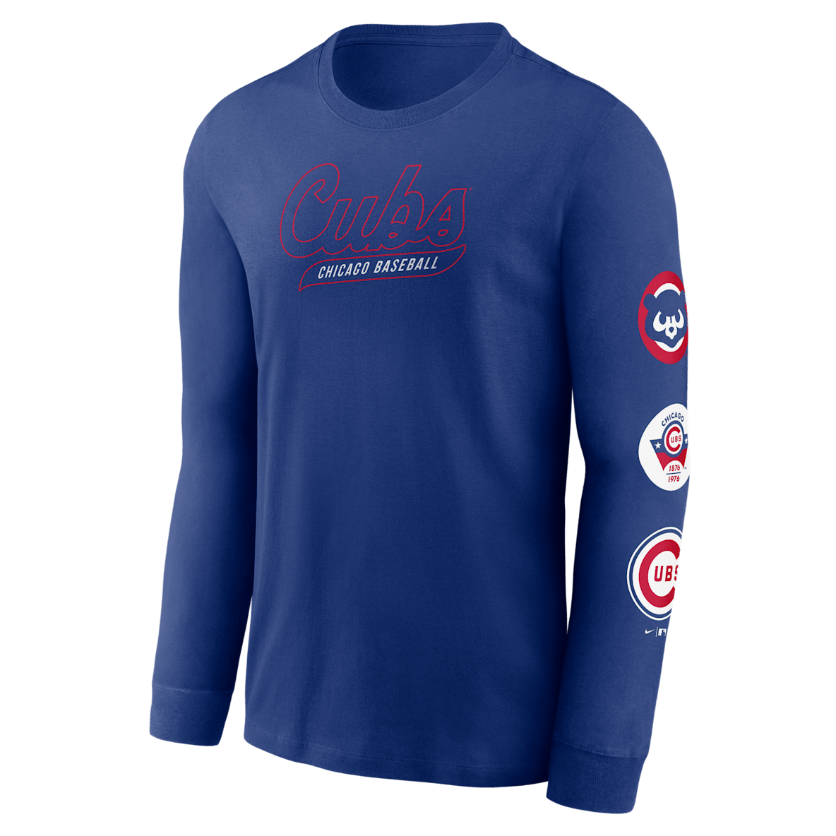 Chicago Cubs Cooperstown Knockout Chicago Cubs Cooperstown Knockout Men's Nike MLB Long-Sleeve T-Shirt