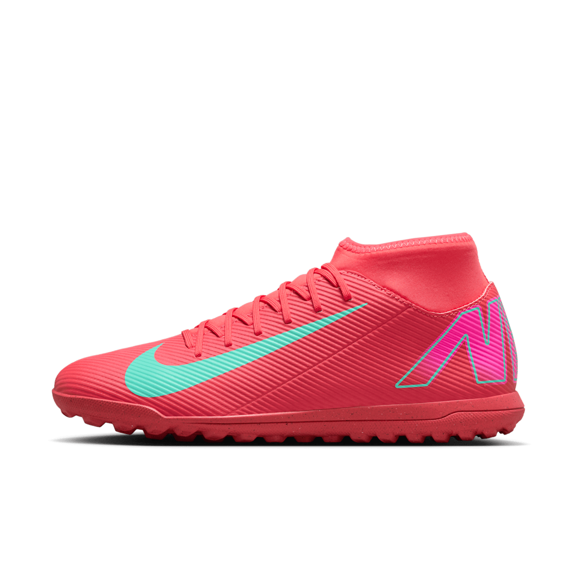 Nike Mercurial Superfly 10 Club Nike Mercurial Superfly 10 Club รองเท้าฟุตบอลหุ้มข้อสูงสำหรับพื้นสนามหญ้าเทียมสั้น