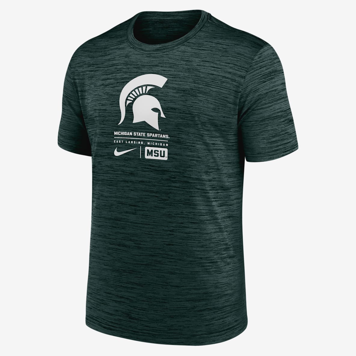 Michigan State Spartans Campus Center Block Velocity Michigan State Spartans Campus Center Block Velocity Men's Nike Dri-FIT College T-Shirt