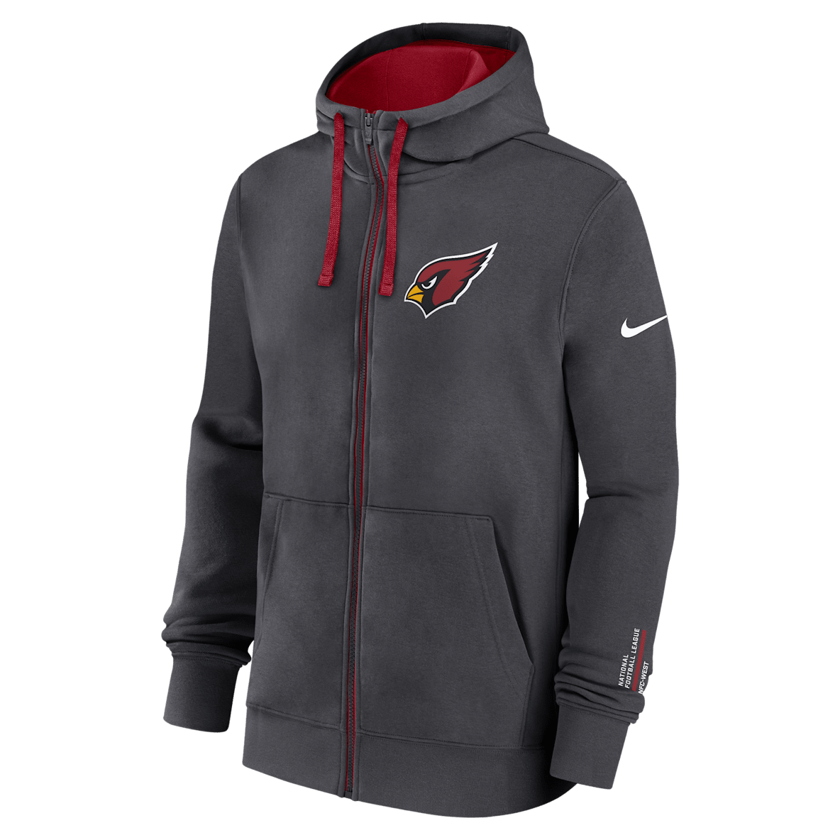 Arizona Cardinals Playbook Page Club Arizona Cardinals Playbook Page Club Men's Nike NFL Full-Zip Hoodie