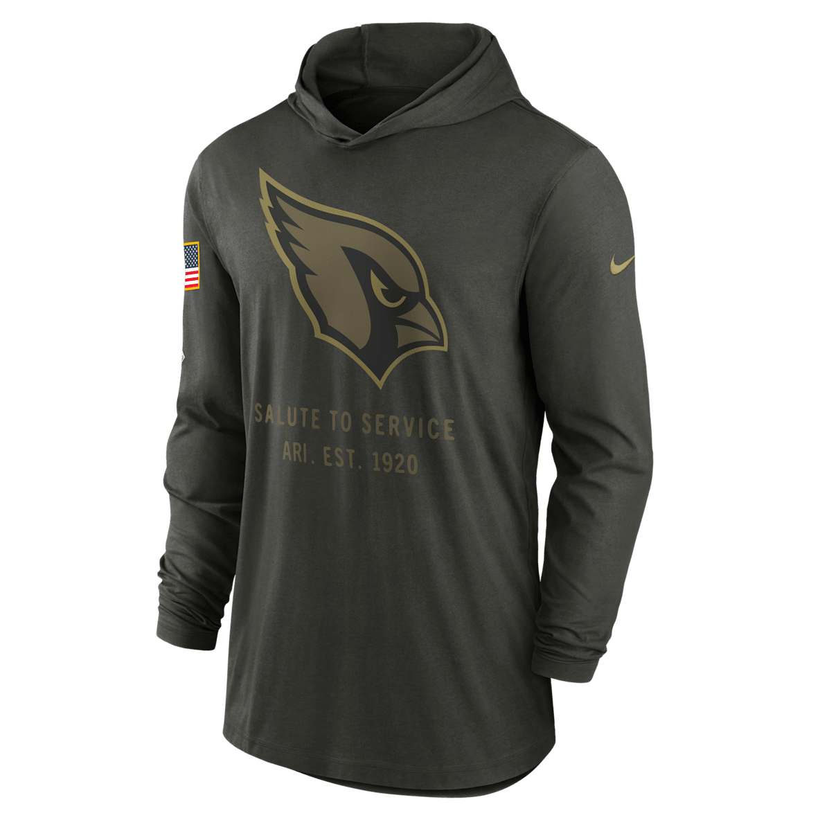 Arizona Cardinals Salute to Service Sideline Arizona Cardinals Salute to Service Sideline Men’s Nike Dri-FIT NFL Long-Sleeve Hooded Top