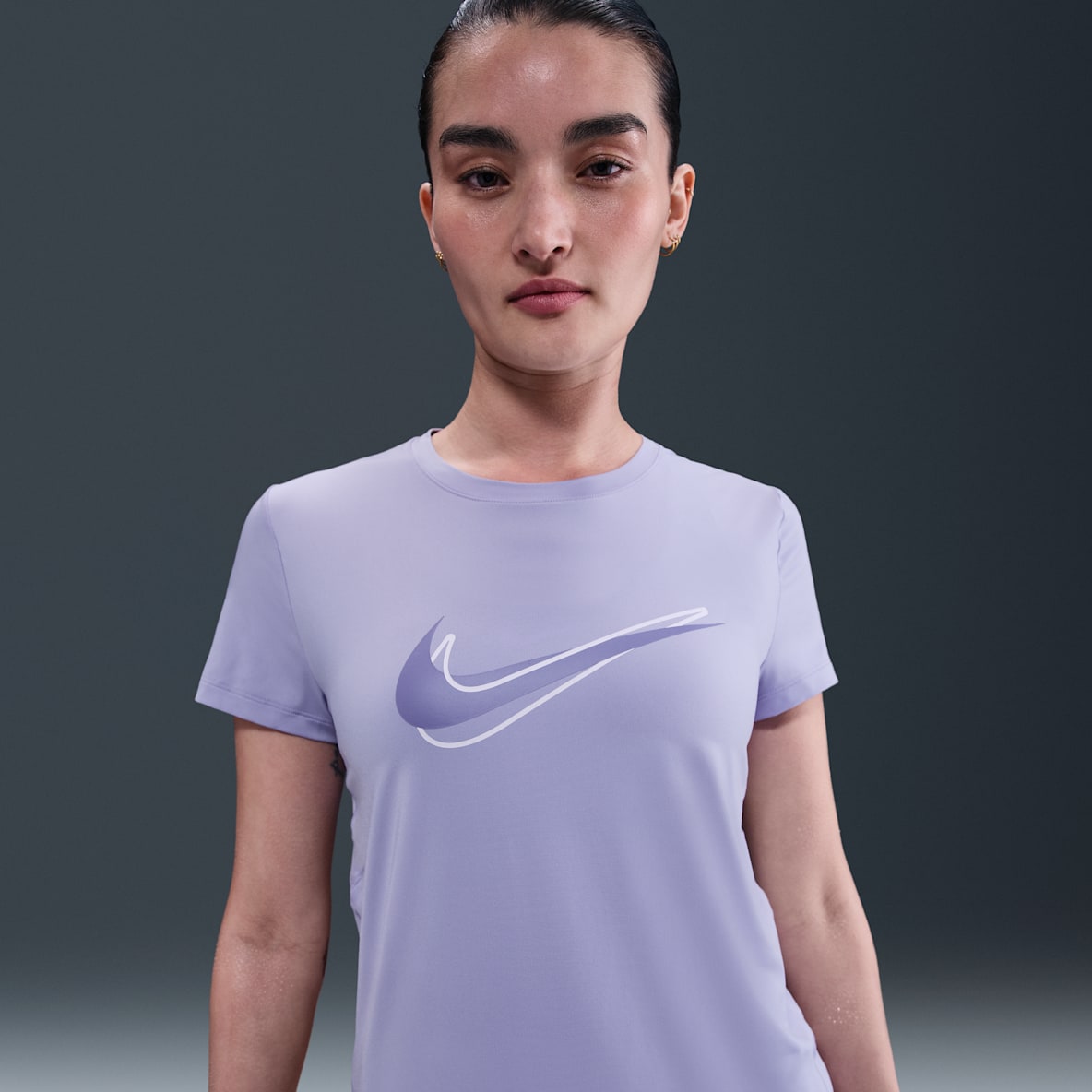 Nike One Swoosh ウィメンズ Dri-FIT ショートスリーブ ランニングトップ