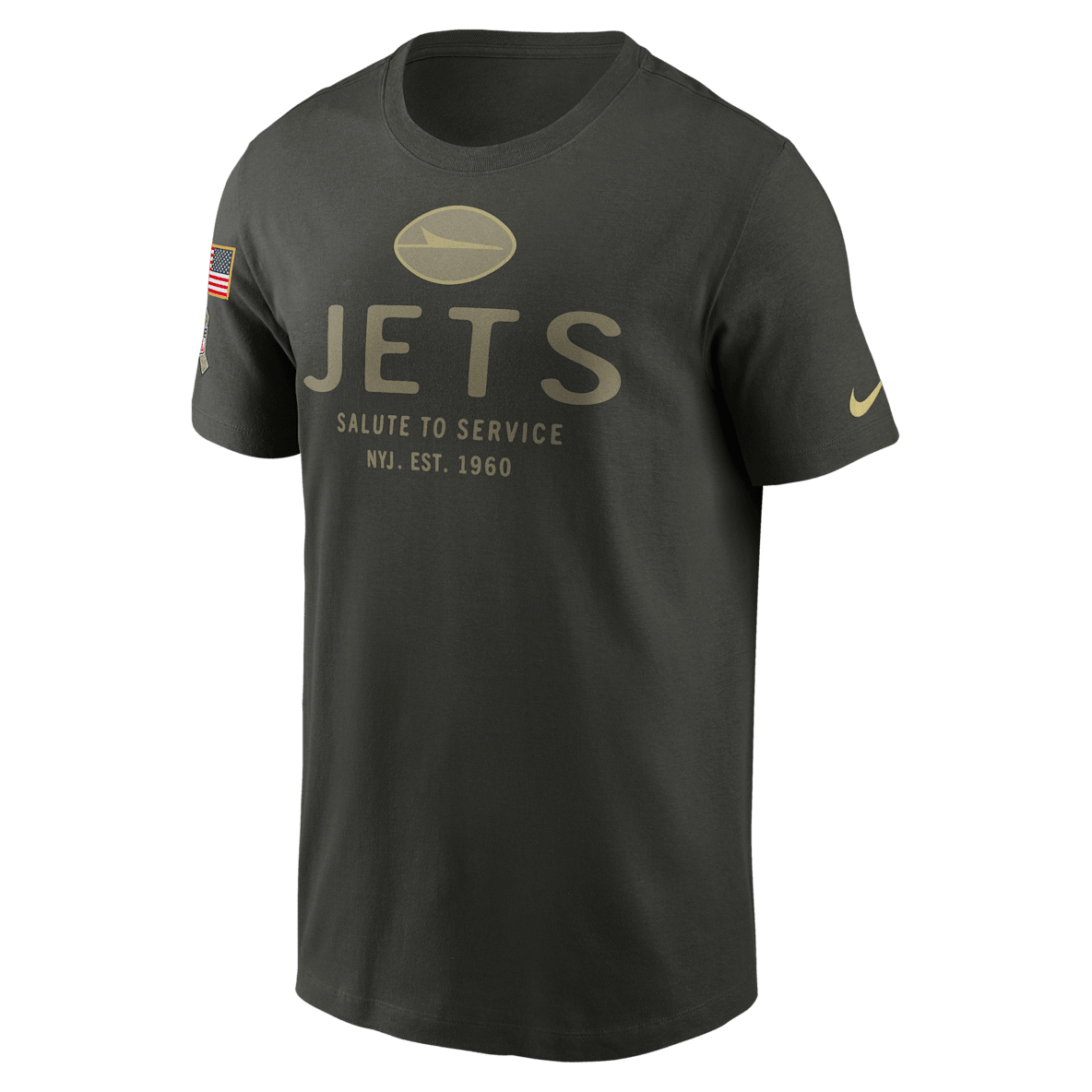 New York Jets Salute to Service Sideline Primary Edge New York Jets Salute to Service Sideline Primary Edge Men's Nike Dri-FIT NFL T-Shirt