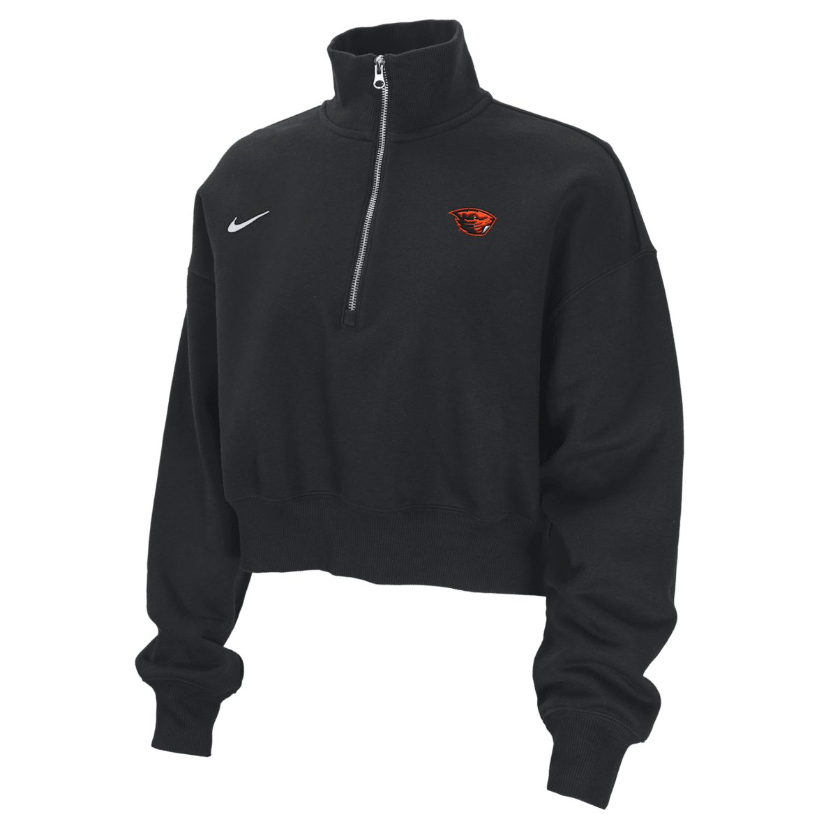 Oregon State Phoenix Fleece Oregon State Phoenix Fleece Women's Nike College Cropped 1/4-Zip Top