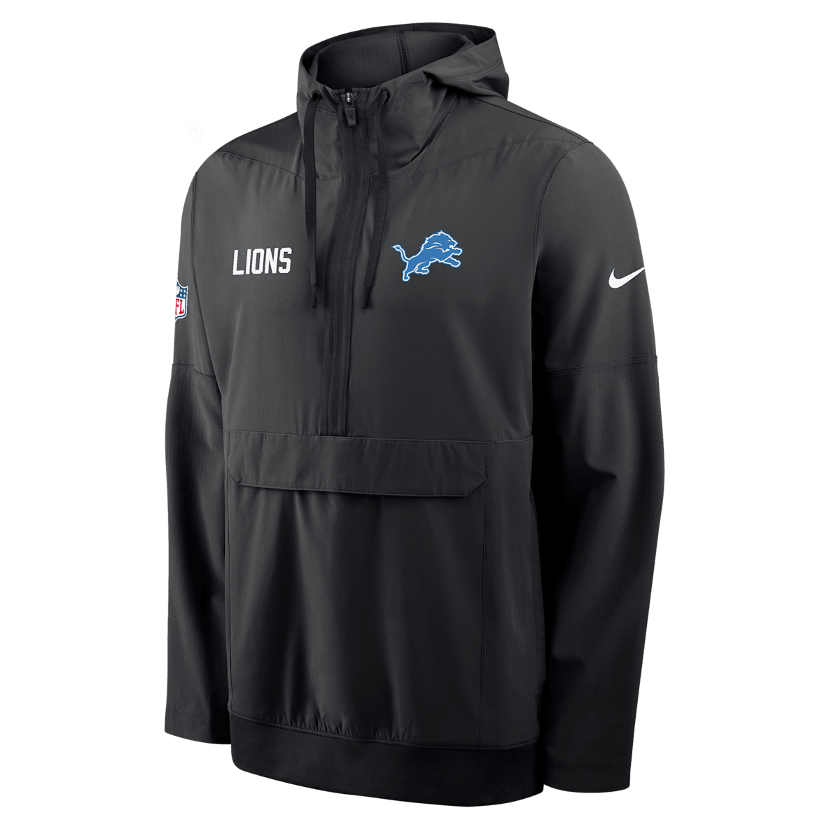 Detroit Lions Alt Option Route Anorak Men's Nike NFL 1/2-Zip Hooded Jacket