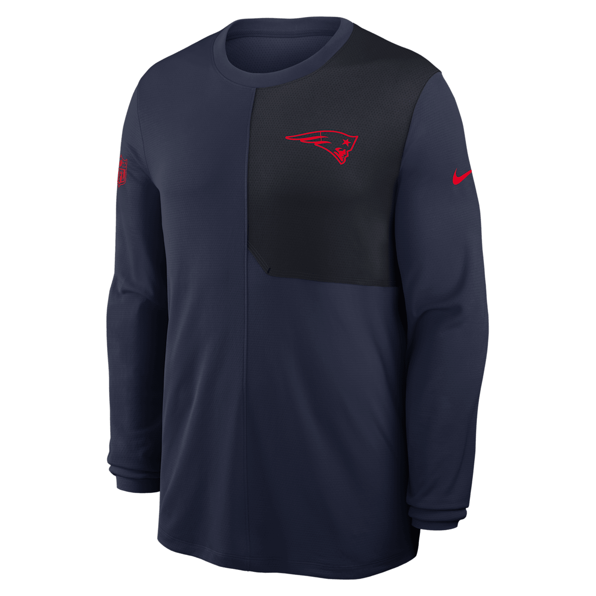 New England Patriots Sideline Coach New England Patriots Sideline Coach Men's Nike Dri-FIT NFL Long-Sleeve Top