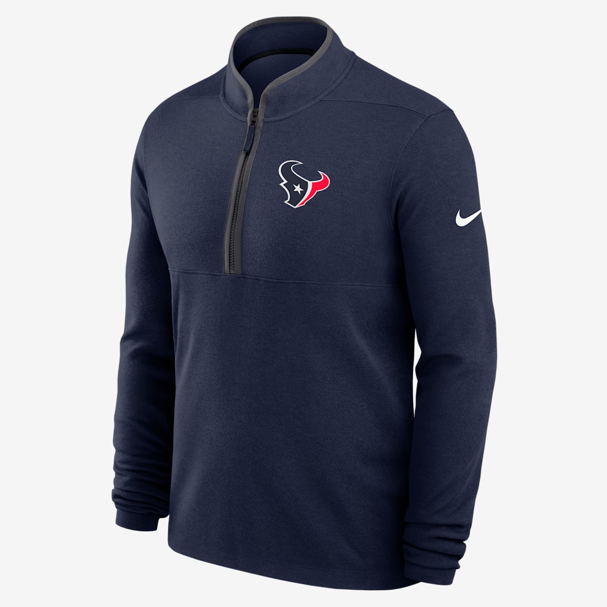 Houston Texans Logo Victory Houston Texans Logo Victory Men's Nike Dri-FIT NFL 1/2-Zip Long-Sleeve Top