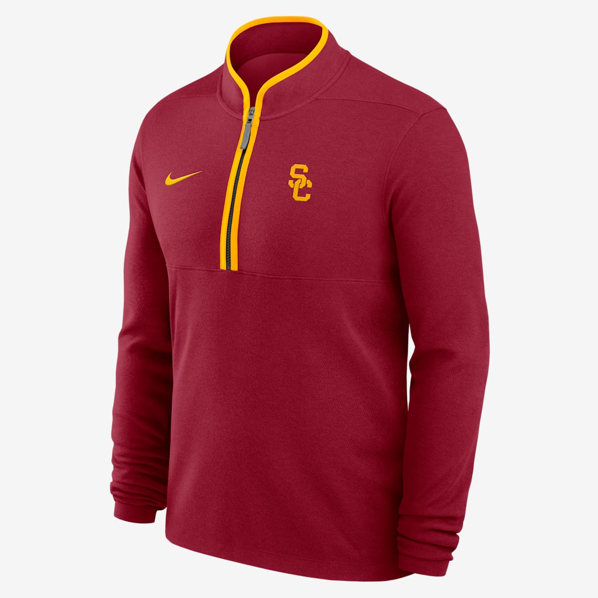USC Victory Playera de manga larga universitaria Nike Dri-FIT de medio cierre para hombre