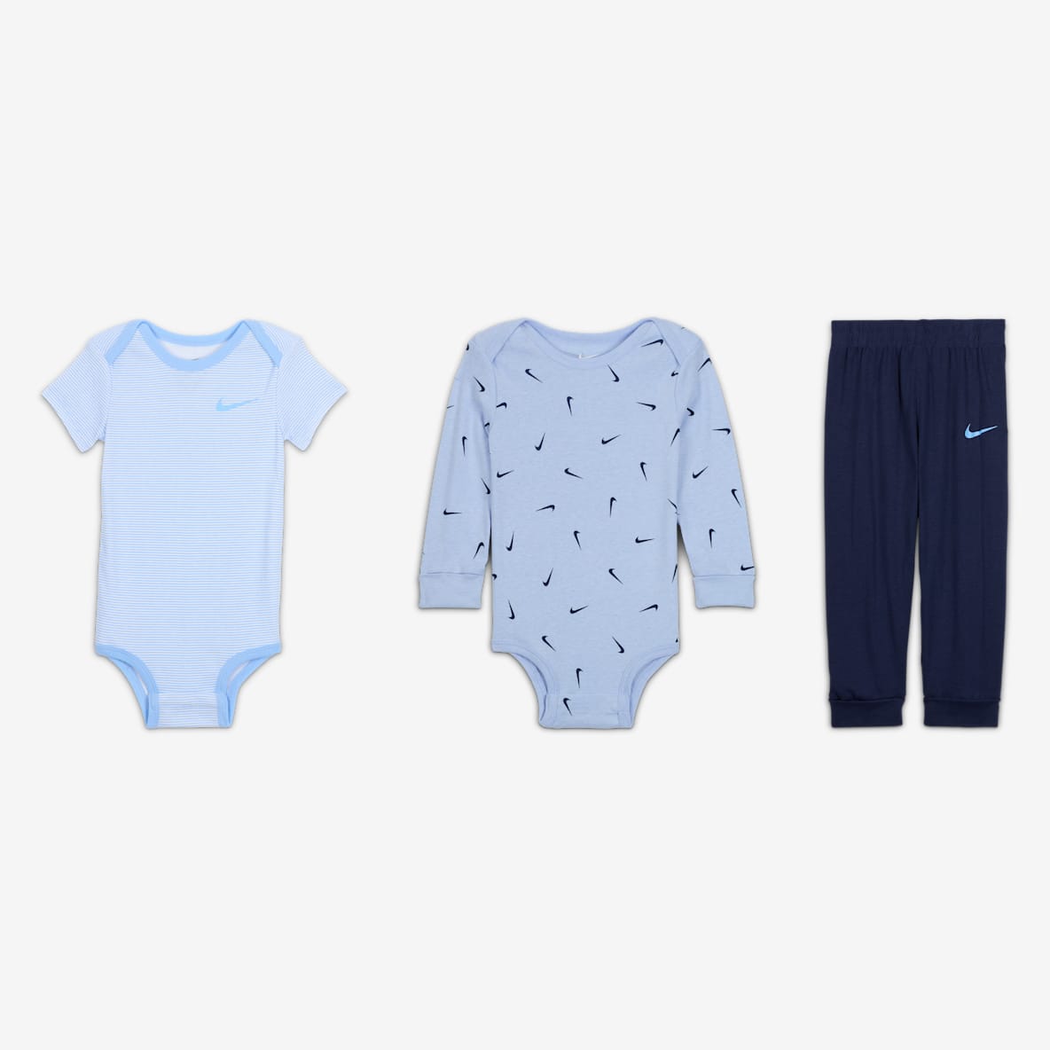 Nike Baby Essentials Nike Baby Essentials Conjunto de 3 piezas de body y pants para bebé (12 a 24 meses)