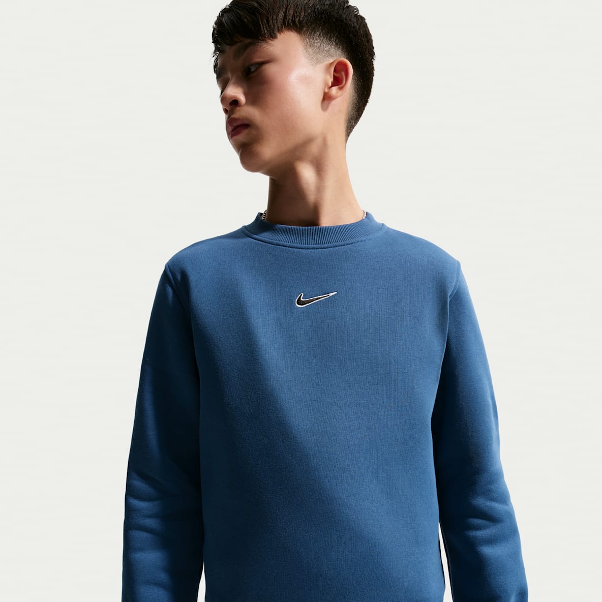 Kylian Mbappé Club Fleece Sweatshirt de futebol de gola redonda Júnior