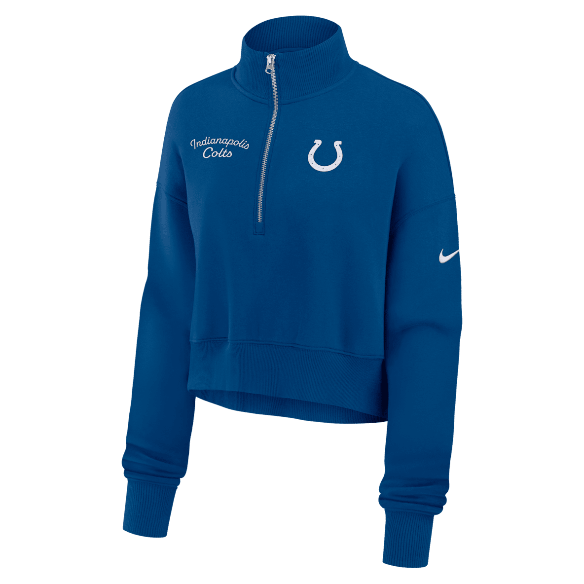 Indianapolis Colts Phoenix Indianapolis Colts Phoenix Women's Nike NFL Cropped 1/4-Zip Crew