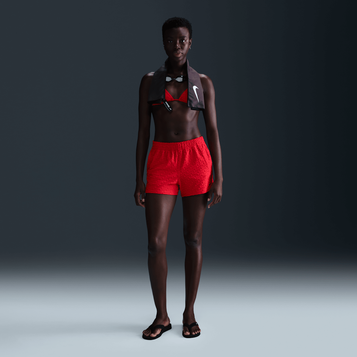 Nike Swim Swoosh Link Nike Swim Swoosh Link Women's Terry Cover-Up Shorts