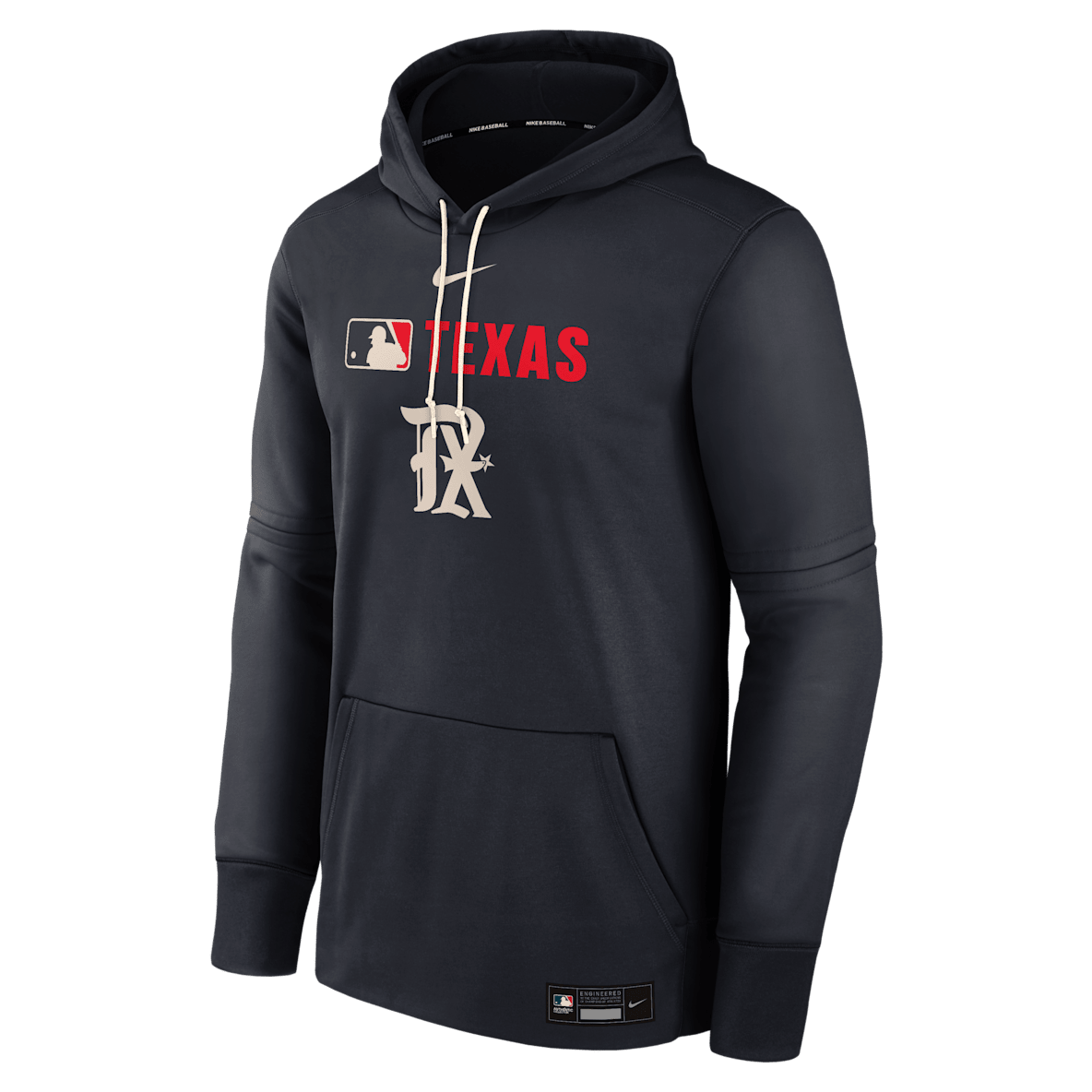 Texas Rangers Authentic Collection City Connect Texas Rangers Authentic Collection City Connect Men's Nike Therma MLB Pullover Hoodie