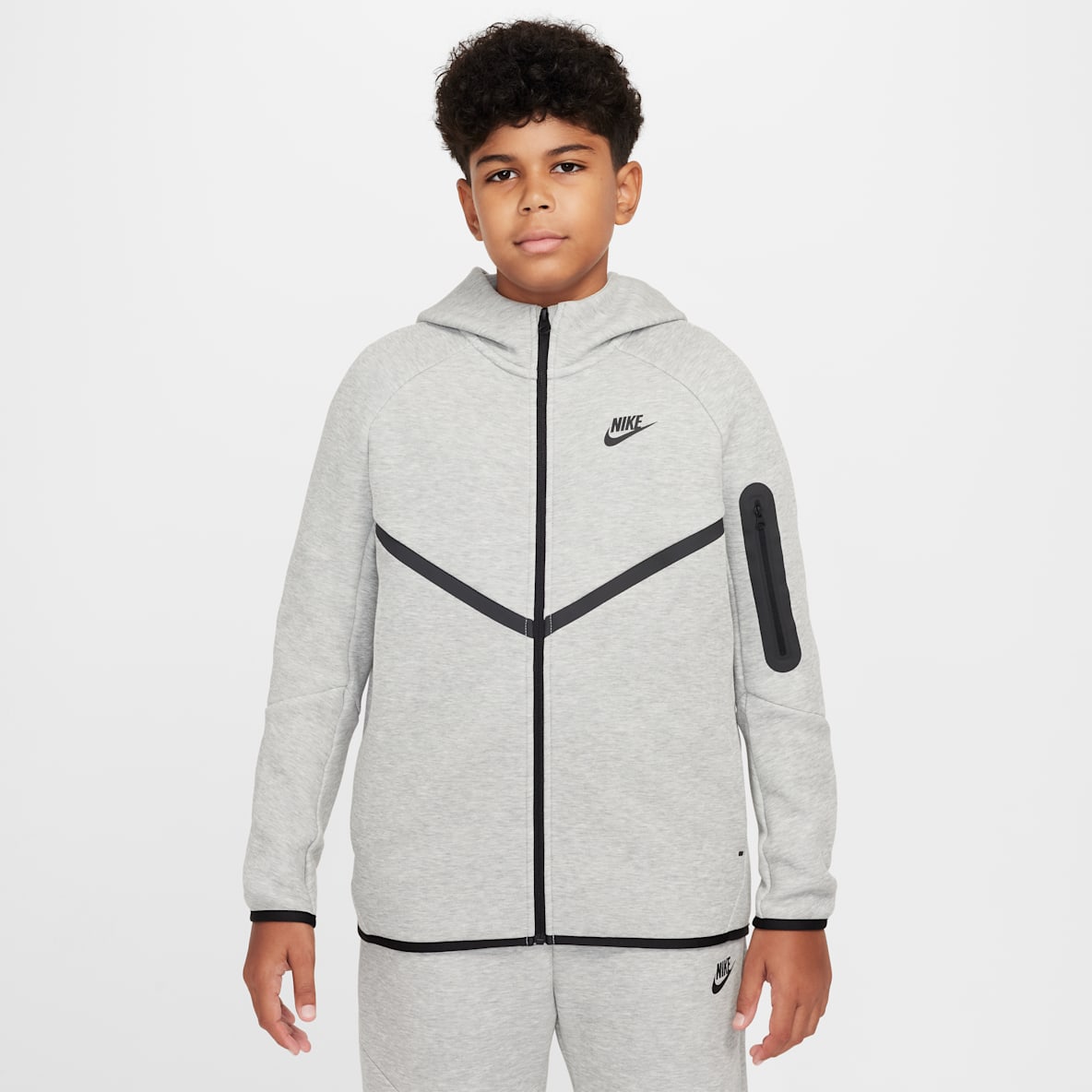 Nike Sportswear Tech Fleece Nike Sportswear Tech Fleece Hoodie met rits over de hele lengte voor kids (ruimere maten)