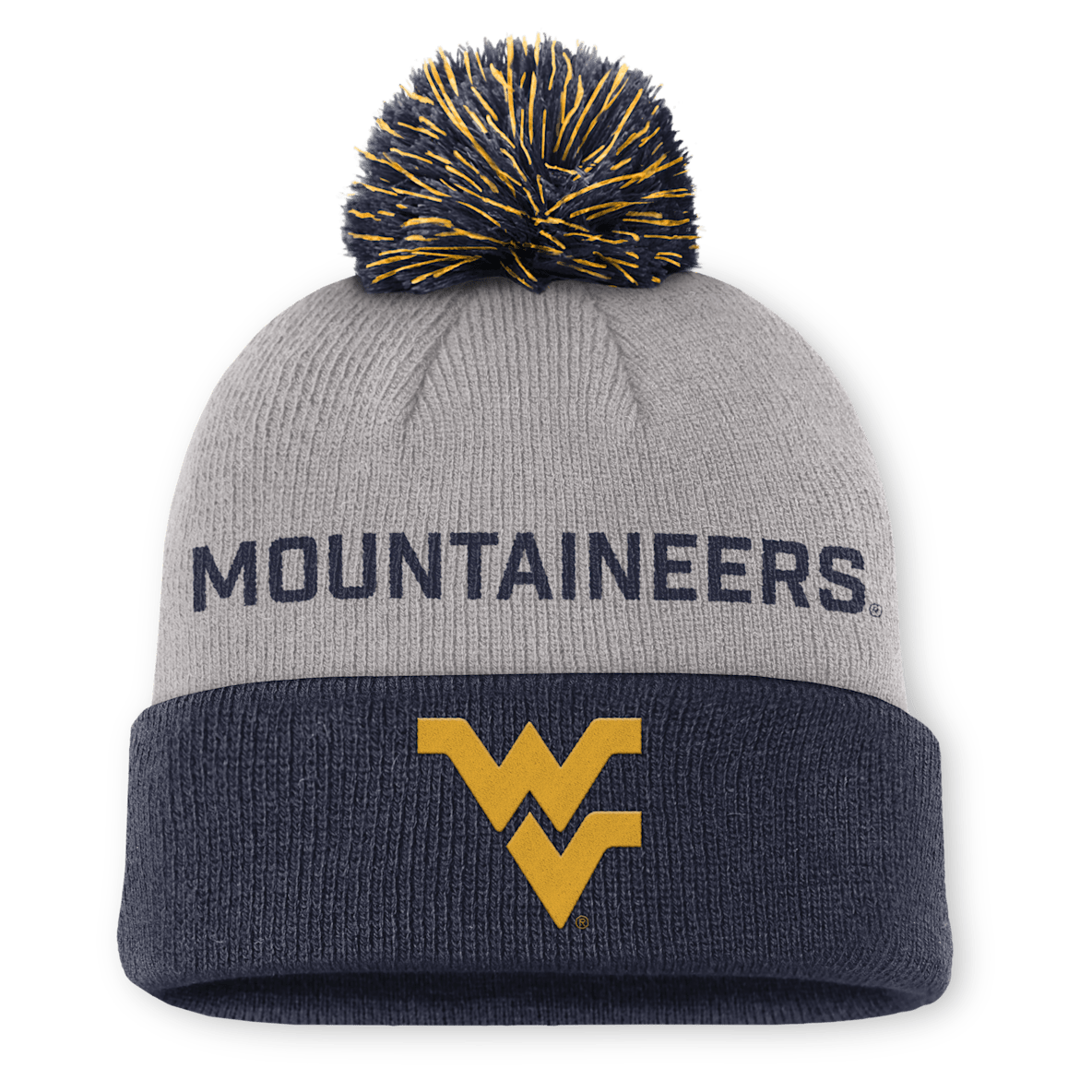 West Virginia Primetime Peak West Virginia Primetime Peak Gorro universitario con puño y pompón Nike para hombre