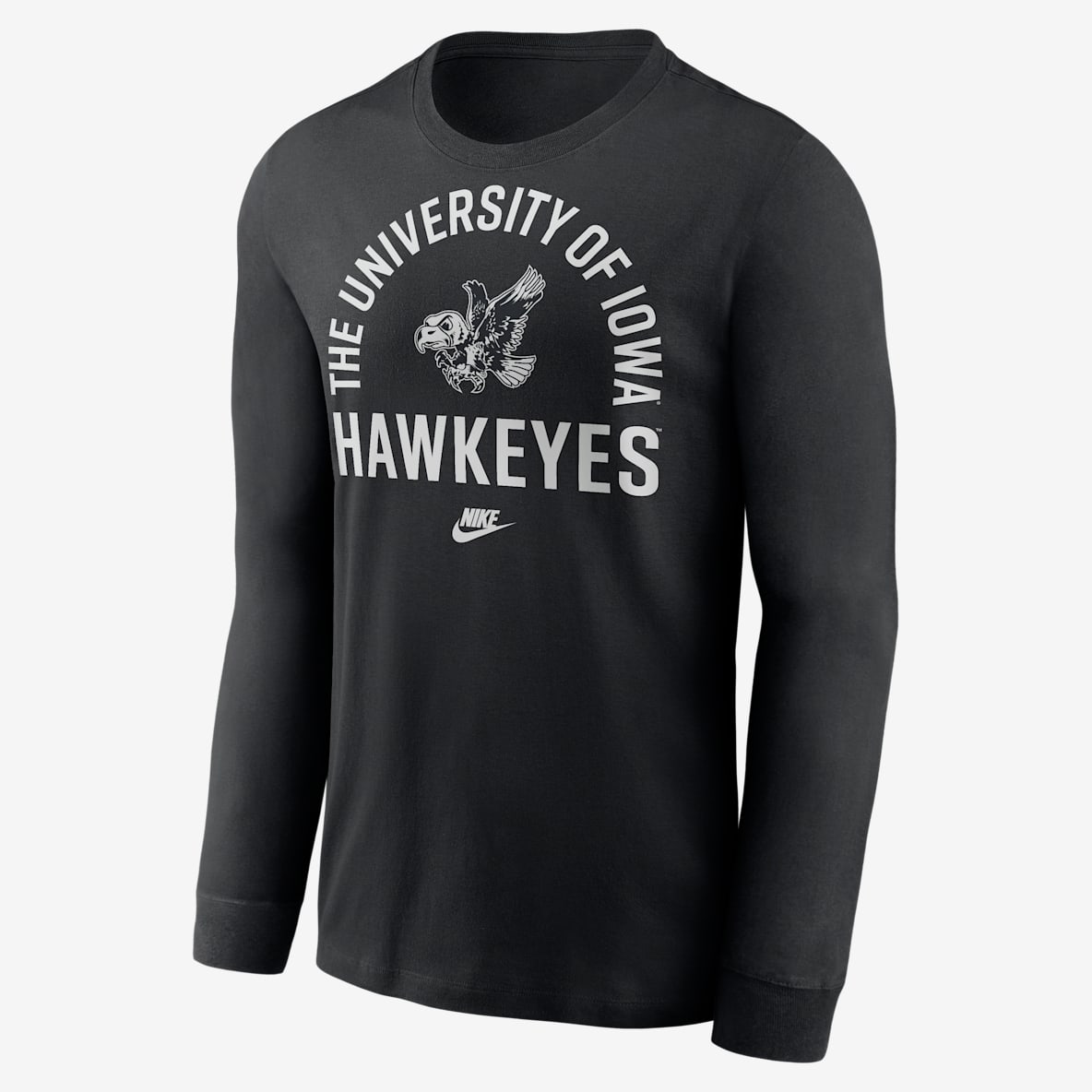 Iowa Legacy Arched Logo Iowa Legacy Arched Logo Men's Nike College Long-Sleeve T-Shirt