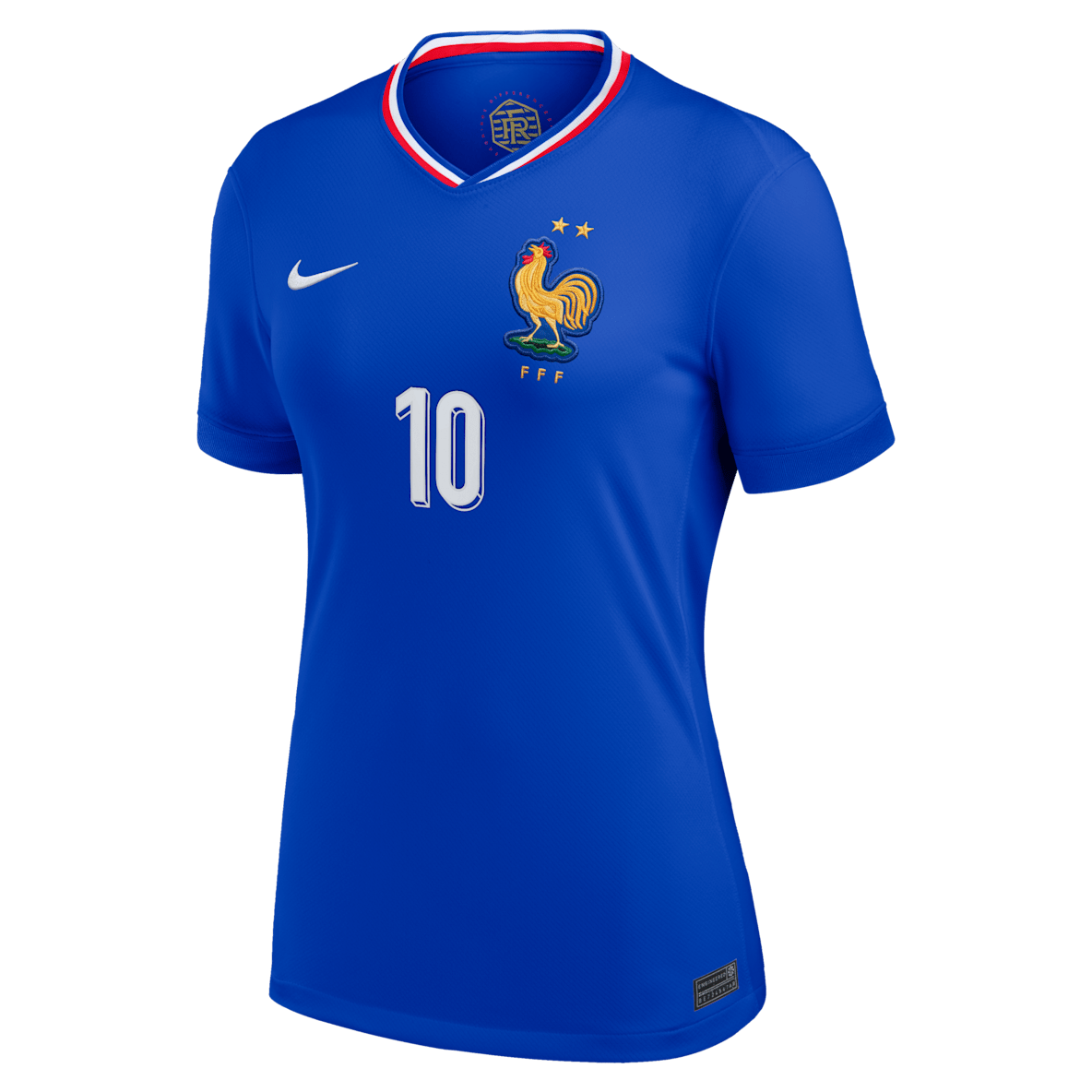 Kylian Mbappé France National Team 2024 Stadium Home Kylian Mbappé France National Team 2024 Stadium Home Women's Nike Dri-FIT Soccer Jersey