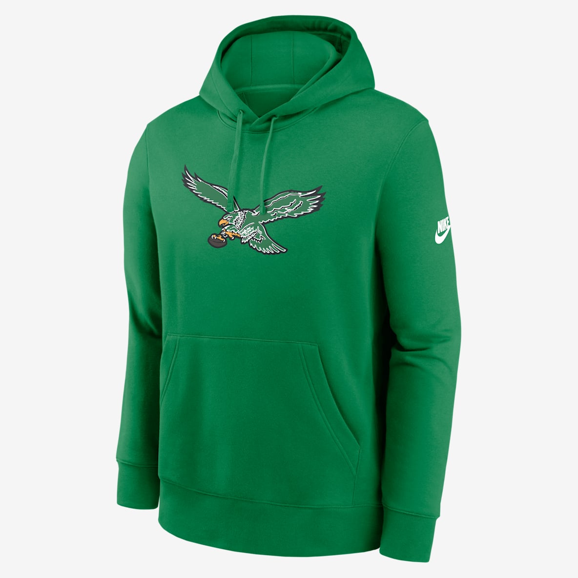 Philadelphia Eagles Club Logo Sudadera con gorro sin cierre Nike de la NFL para hombre