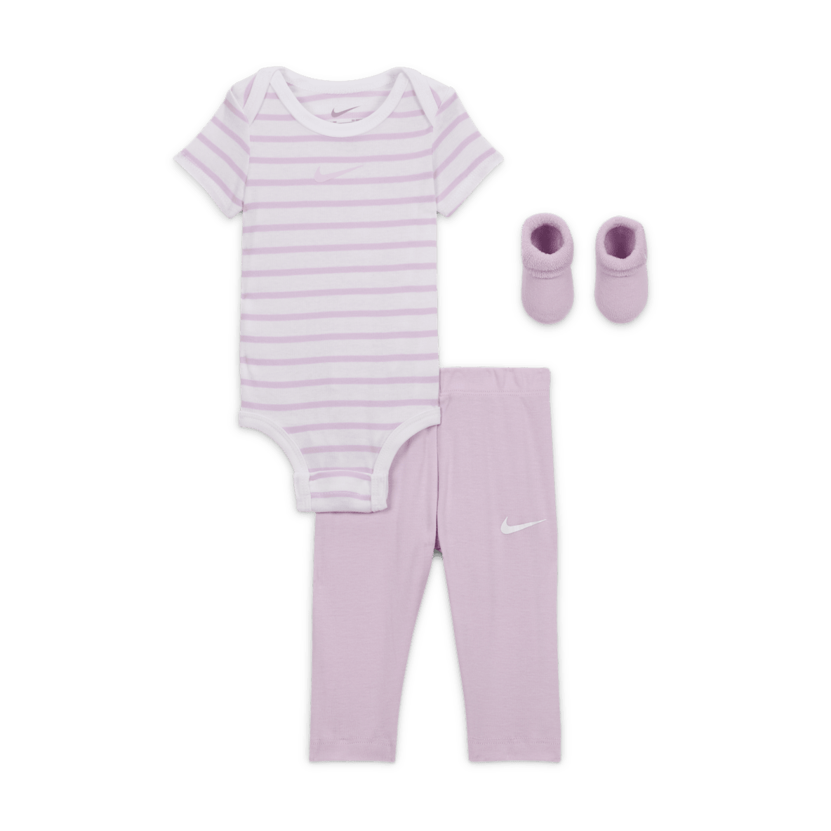 Nike Nike Conjunto de 3 piezas de body, pants y calcetines de felpa para bebé